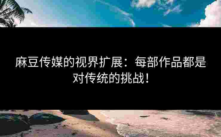 麻豆传媒的视界扩展：每部作品都是对传统的挑战！