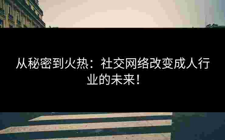 从秘密到火热：社交网络改变成人行业的未来！