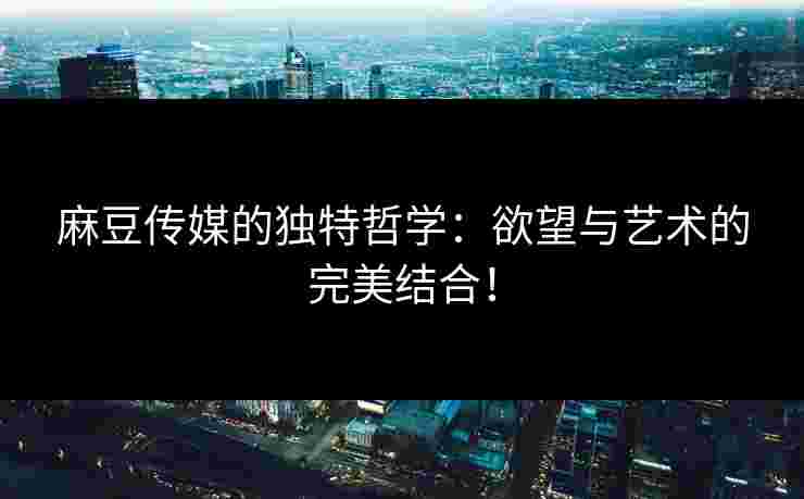 麻豆传媒的独特哲学：欲望与艺术的完美结合！
