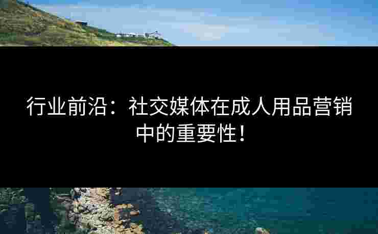 行业前沿：社交媒体在成人用品营销中的重要性！